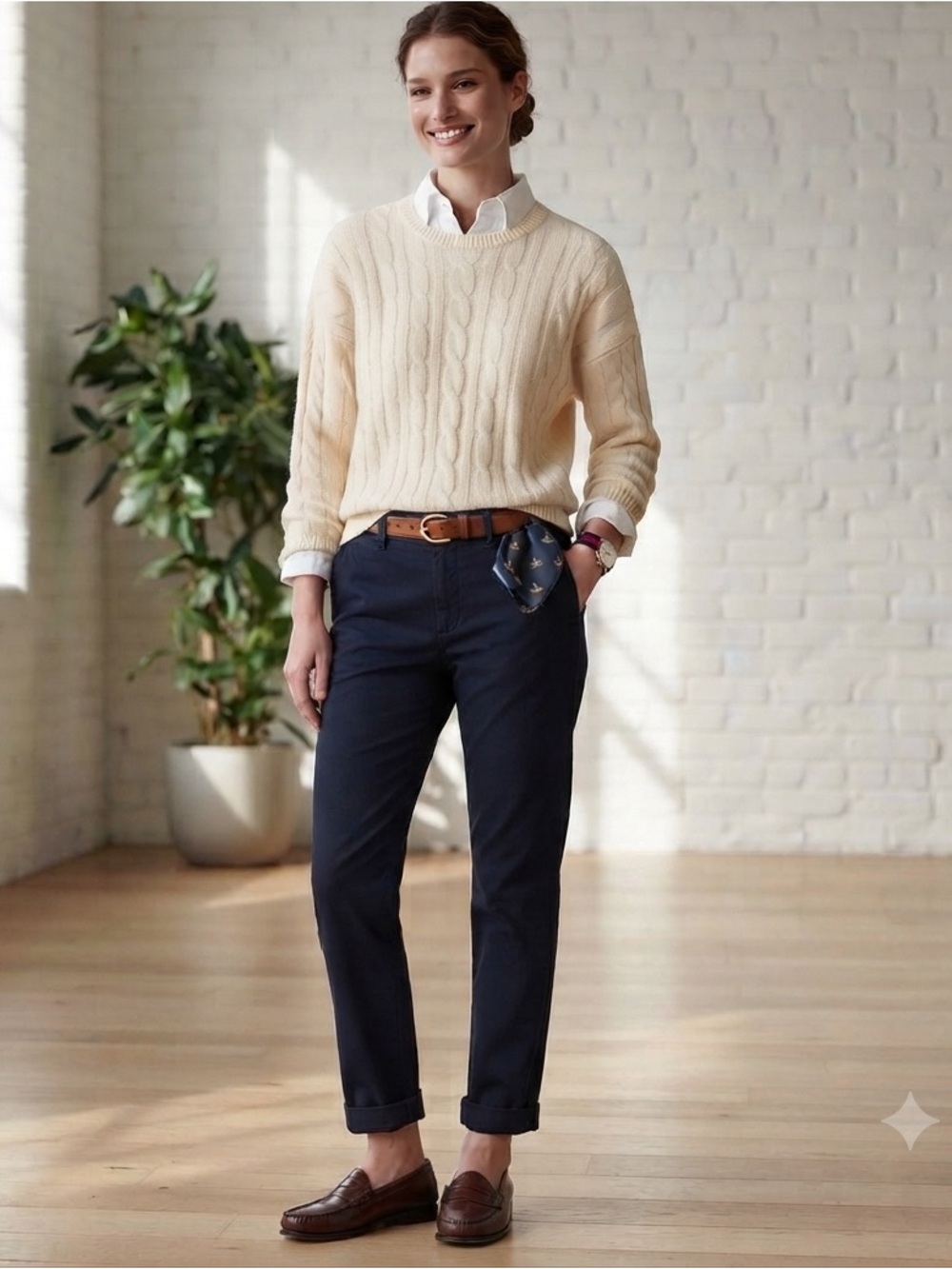 NWT - Cider Cream Multi-Cable Knit Pullover - Picture 8 of 15